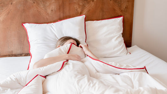 Dormir dans une couette en laine Loulenn